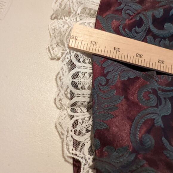 Jessica McClintock vintage dress deep green brocade and lace size 8 - Picture 11 of 11